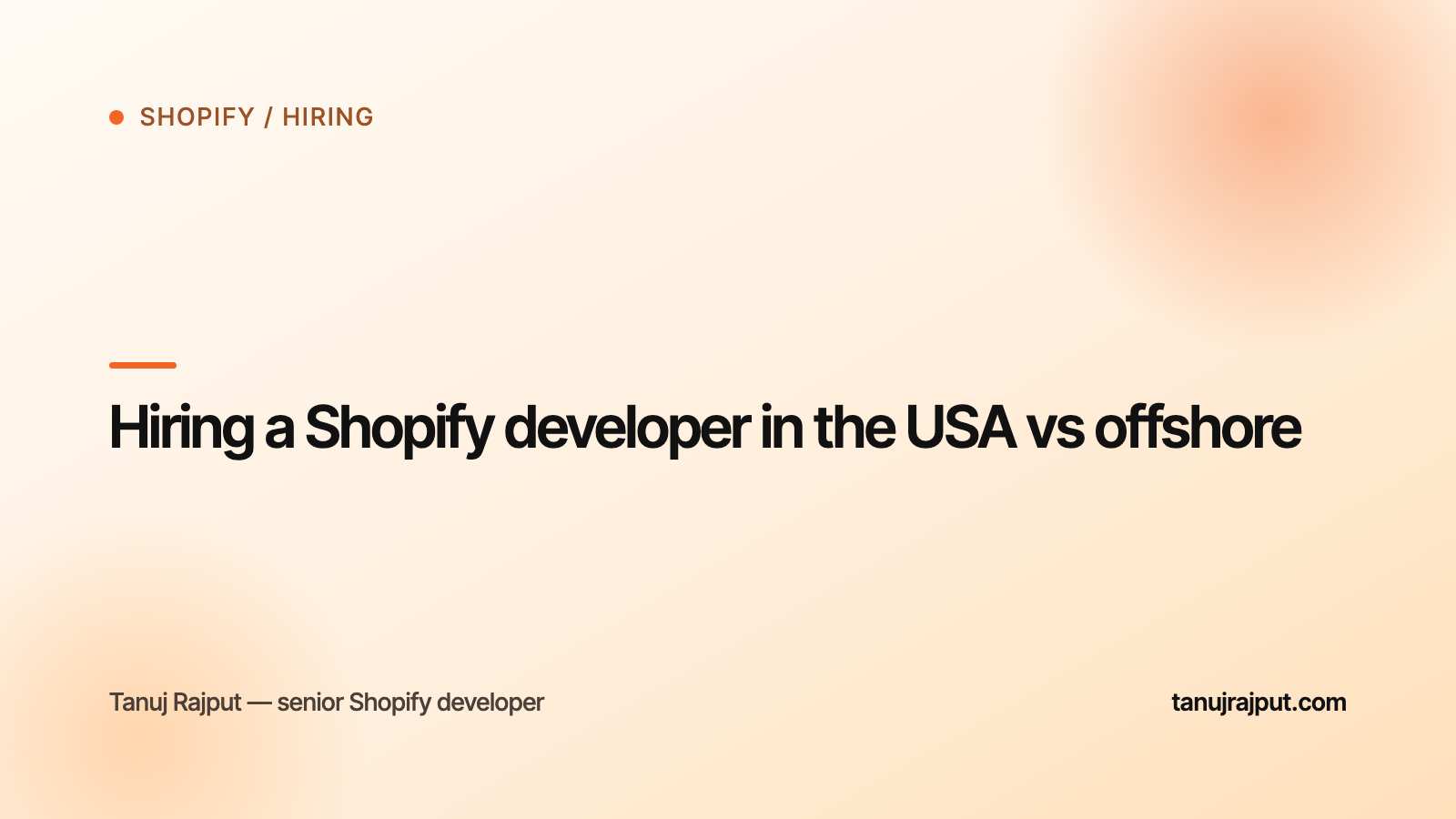 Hiring a Shopify developer in the USA vs offshore