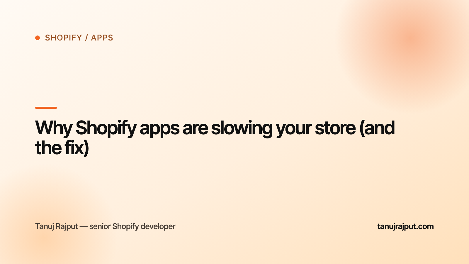 Why Shopify apps are slowing your store (and the fix)