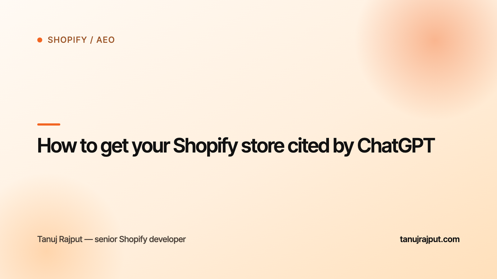 How to get your Shopify store cited by ChatGPT