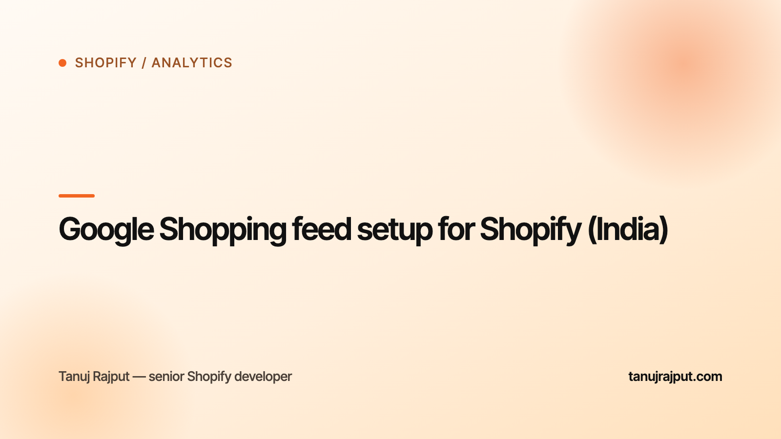 Google Shopping feed setup for Shopify (India)