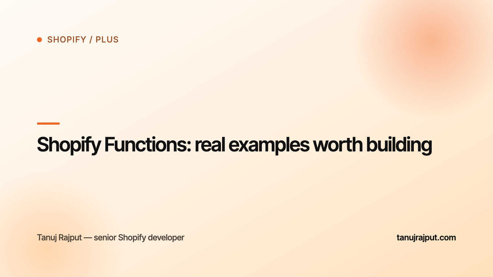 Shopify Functions: real examples worth building
