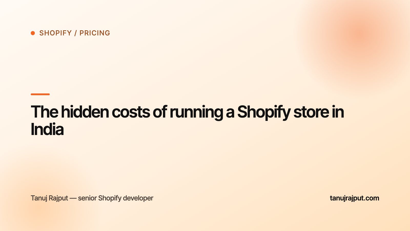 The hidden costs of running a Shopify store in India