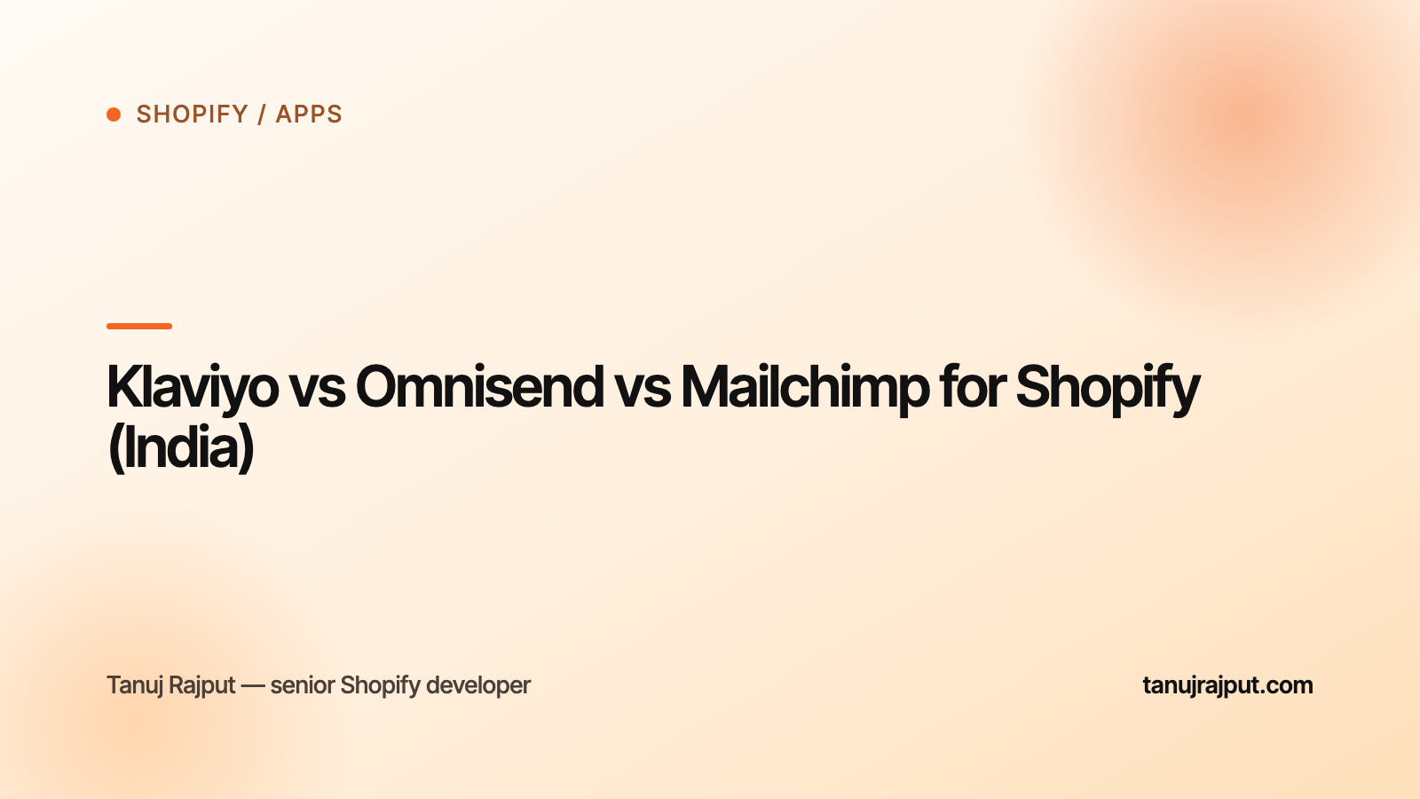 Klaviyo vs Omnisend vs Mailchimp for Shopify (India)