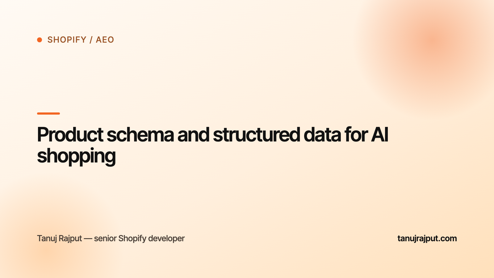 Product schema and structured data for AI shopping