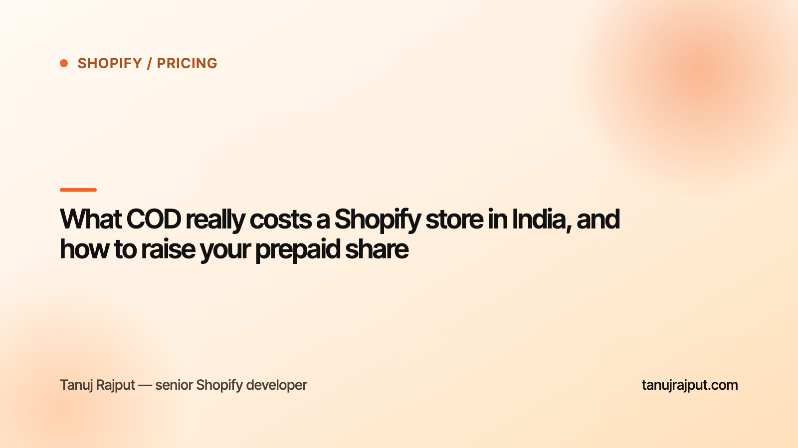 What COD really costs a Shopify store in India, and how to raise your prepaid share