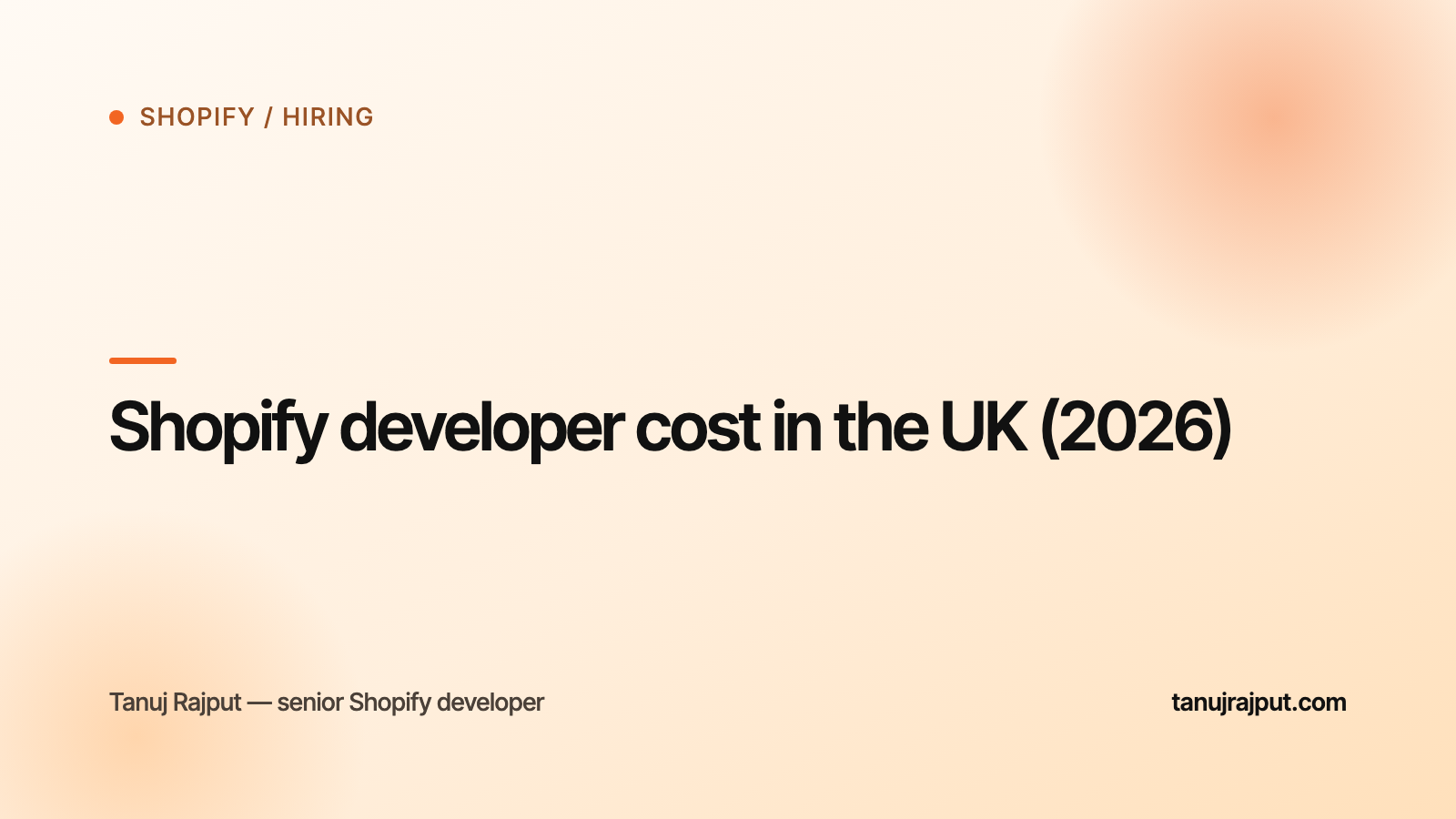 Shopify developer cost in the UK (2026)