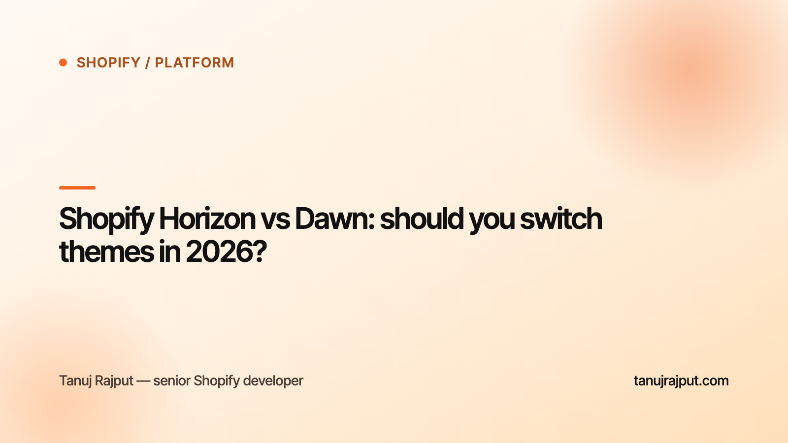 Shopify Horizon vs Dawn: should you switch themes in 2026?