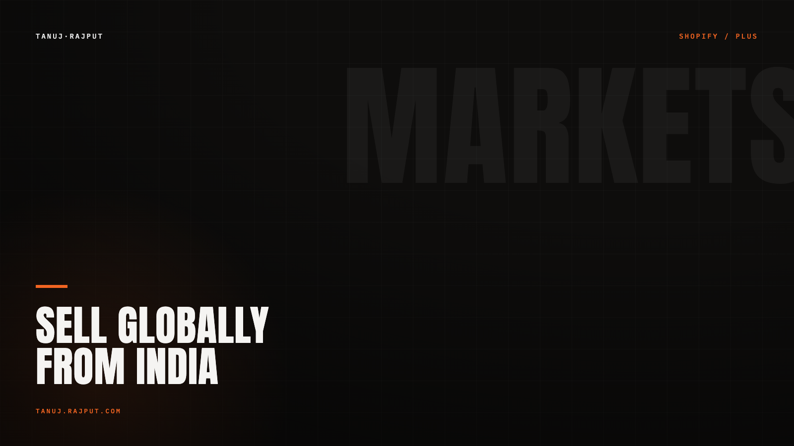 Selling internationally from India with Shopify Markets