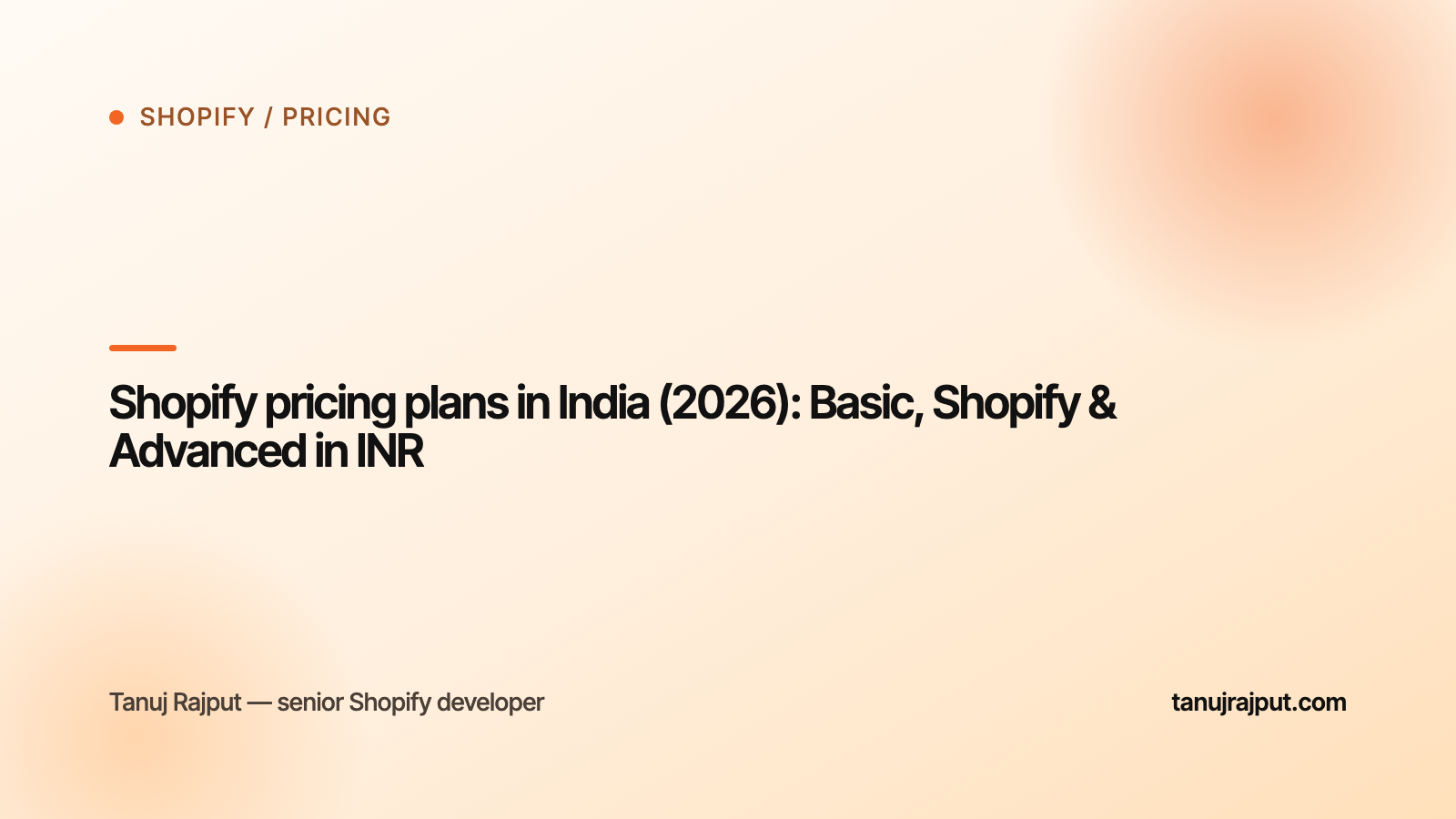 Shopify pricing plans in India (2026): Basic, Shopify & Advanced in INR
