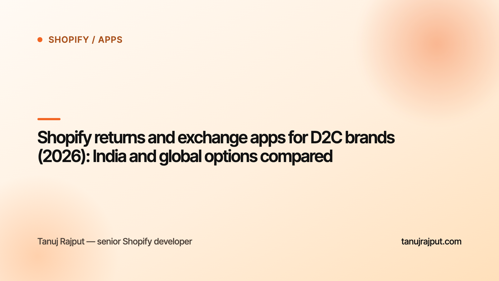 Shopify returns and exchange apps for D2C brands (2026): India and global options compared