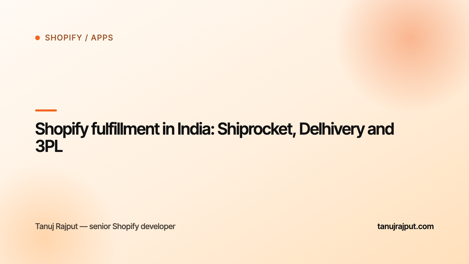 Shopify fulfillment in India: Shiprocket, Delhivery and 3PL