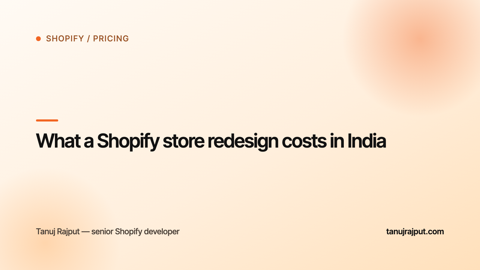 What a Shopify store redesign costs in India