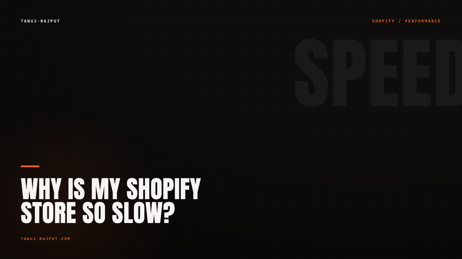 Why is my Shopify store so slow — Core Web Vitals fixes