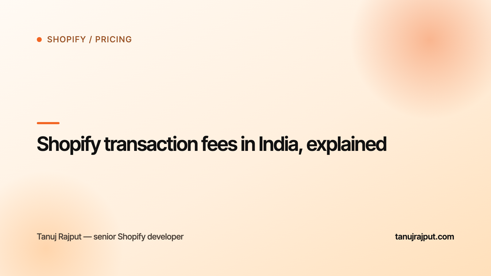 Shopify transaction fees in India, explained