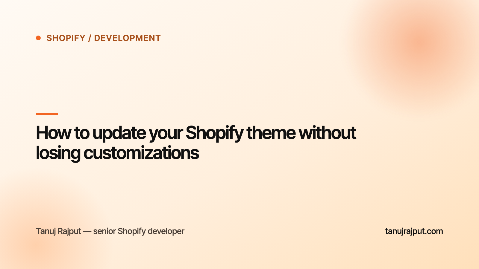 How to update your Shopify theme without losing customizations