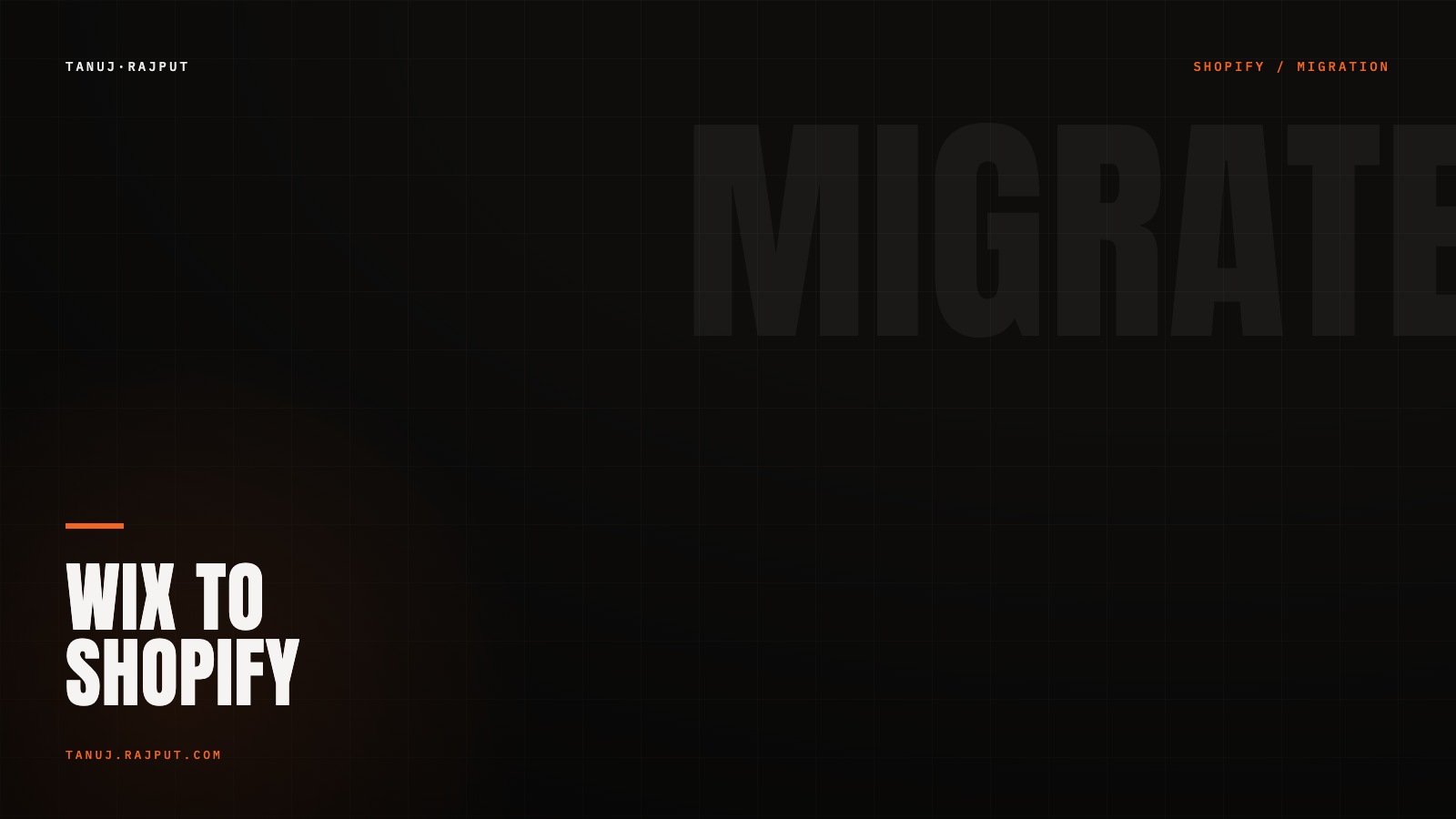 Wix to Shopify migration for D2C brands
